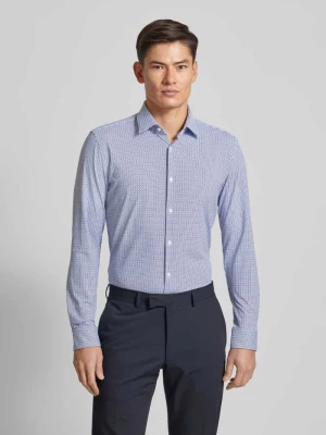 Koszula biznesowa o kroju slim fit ze wzorem na całej powierzchni model ‘Kenno’ HUGO