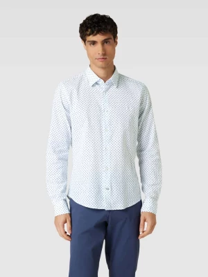 Koszula biznesowa o kroju slim fit ze wzorem na całej powierzchni model ‘Pit’ JOOP! Collection