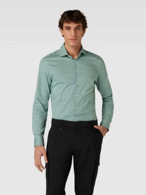 Koszula biznesowa o kroju slim fit ze wzorem na całej powierzchni seidensticker