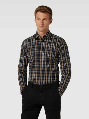 Koszula biznesowa o kroju slim fit ze wzorem w kratę model ‘Hank’ Boss