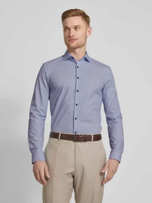 Koszula biznesowa o kroju super slim fit z efektem melanżowym OLYMP No. Six
