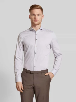 Koszula biznesowa o kroju super slim fit z kołnierzykiem typu cutaway OLYMP No. Six