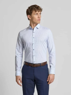 Koszula biznesowa o kroju Super Slim Fit z kołnierzykiem typu kent OLYMP No. Six