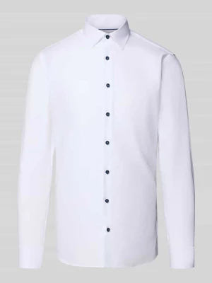 Koszula biznesowa o kroju Super Slim Fit z kołnierzykiem typu kent OLYMP No. Six