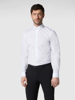 Koszula biznesowa o kroju super slim fit z popeliny z bardzo długim rękawem OLYMP No. Six