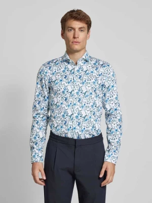 Koszula biznesowa o kroju super slim fit z tkaniny two-ply z kołnierzykiem typu kent Jake*s