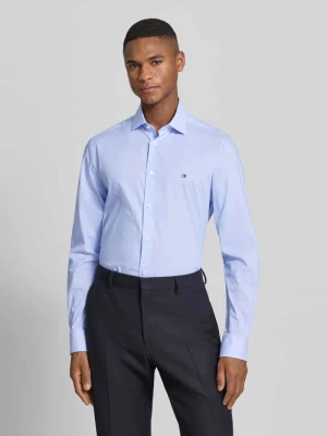 Koszula biznesowa o kroju tailored fit z mieszanki bawełny Tommy Hilfiger Błękitny
