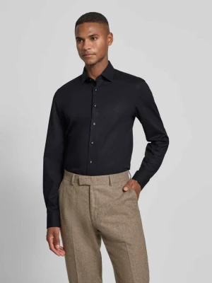 Koszula biznesowa slim fit z mieszanki bawełny OLYMP Level 5 Czarny