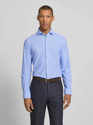 Koszula biznesowa w kroju slim fit z kołnierzykiem typu rekin seidensticker