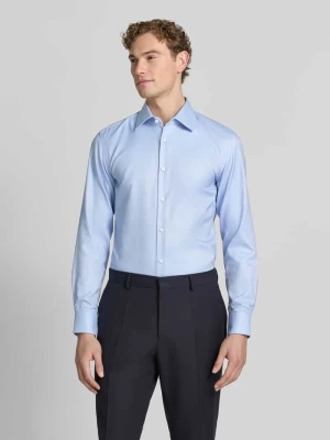 Koszula biznesowa z czystej bawełny w kroju slim fit model 'H-HANK-K' Boss Błękitny