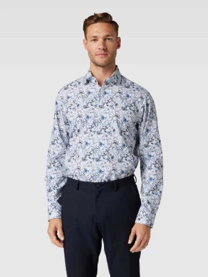Koszula biznesowa z kwiatowym wzorem Christian Berg Men