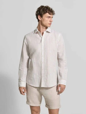 Koszula biznesowa z mieszanki lnu o kroju slim fit z kołnierzem kent Jake*s