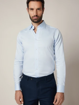 Koszula Błękitna Bawełniana Nicoletta Slim Lancerto