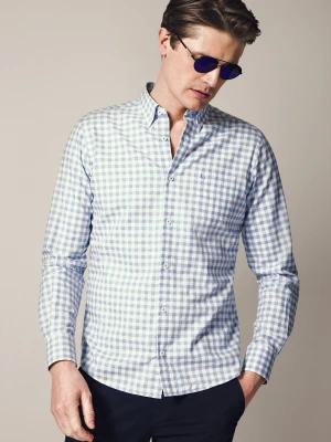 Koszula Błękitna w Kratę Slim Aletta Lancerto