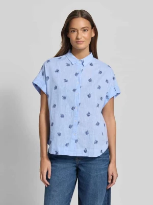 Koszula-bluzka o kroju regular fit z mieszanki lnu model 'MOLLY' 0039 italy