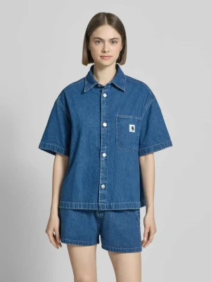 Koszula bluzowa o kroju relaxed fit w denimowym wyglądzie model 'Lovilia' Carhartt WIP Niebieski
