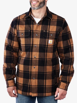 Koszula Carhartt Flannel Sherpa-Lined Shirt Jac - carhartt brown