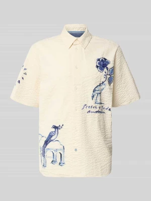Koszula casual o kroju relaxed fit z czystej bawełny Scotch & Soda Piaskowy