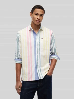 Koszula casual o kroju relaxed fit z czystej bawełny Tommy Jeans Błękitny