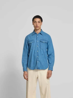 Koszula casualowa z tkaniny stylizowanej na denim Closed Jeansowy niebieski