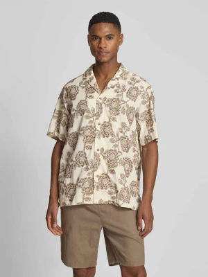 Koszula casual z kwiatowym haftem allover model 'Lesley' Les Deux