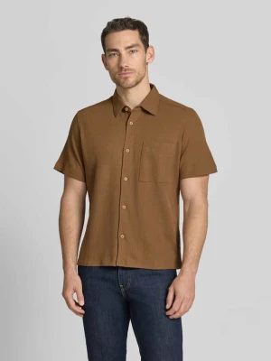 Koszula casual z mieszanki bawełny, krój regular fit s.Oliver Czekoladowy