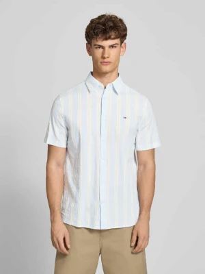 Koszula casual z mieszanki bawełny, krój regular fit Tommy Jeans