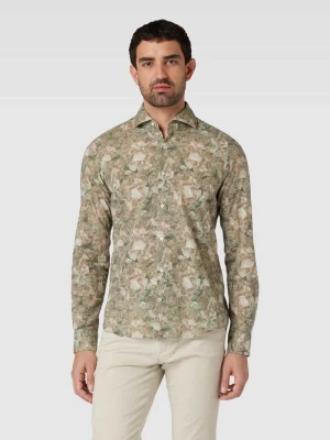 Koszula casualowa męska JOOP! Collection;Czysta bawełna;Krój slim fit;Kołnierzyk typu cutaway;Listwa guzikowa;Nadruk na całej powierzchni;Długość tyłu w rozmiar
