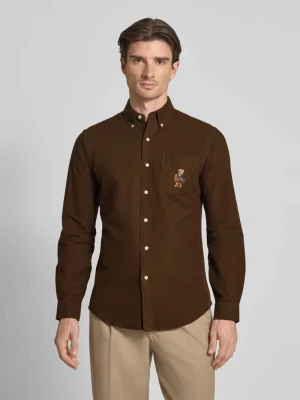 Koszula casualowa o kroju custom fit z wyhaftowanym motywem Polo Ralph Lauren