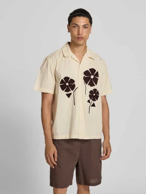 Koszula casualowa o kroju loose fit z czystej bawełny model 'SEEREN EMBROIDERY' Only & Sons Złamany biały