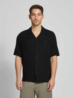 Koszula casualowa o kroju loose fit z mieszanki lnu i wiskozy Tom Tailor Denim