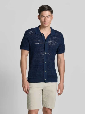 Koszula casualowa o kroju nowoczesnym w imitacji dzianiny z listwą guzikową JACK & JONES Premium