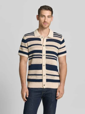 Koszula casualowa o kroju nowoczesnym w imitacji dzianiny z listwą guzikową JACK & JONES Premium