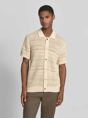 Koszula casualowa o kroju nowoczesnym w imitacji dzianiny z listwą guzikową JACK & JONES Premium