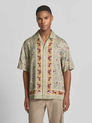 Koszula casualowa o kroju oversized z czystego lyocellu model 'ESPINO' HUGO