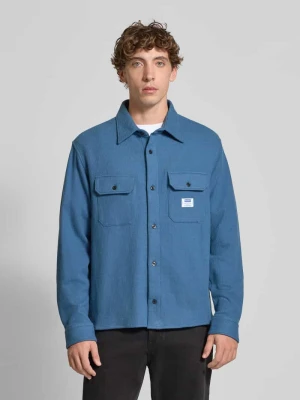 Koszula casualowa o kroju oversized z efektem wafla model ‘EKYNONE’ Hugo Blue