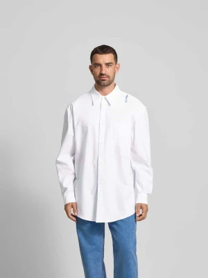Koszula casualowa o kroju oversized z kieszenią na piersi Marni Biały