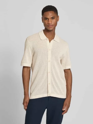koszula casualowa o kroju regular fit w imitacji dzianiny model 'Owen' Jack&Jones Beżowy
