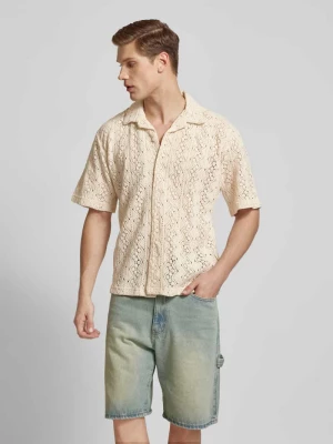 Koszula casualowa o kroju regular fit z ażurowym wzorem model ‘HARRY’ Redefined Rebel