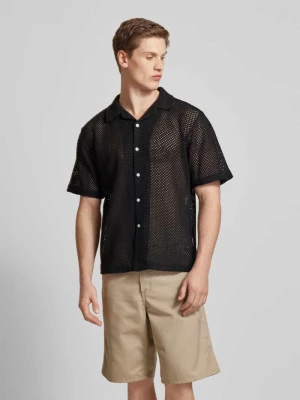 Koszula casualowa o kroju regular fit z ażurowym wzorem model ‘HARRY’ Redefined Rebel