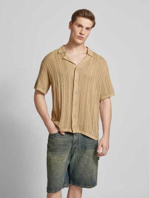 Koszula casualowa o kroju regular fit z ażurowym wzorem model ‘JON’ Redefined Rebel