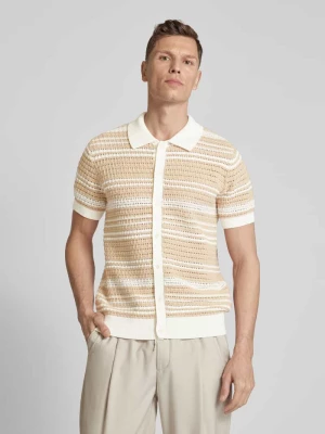 Koszula casualowa o kroju regular fit z ażurowym wzorem model ‘Koshé’ BALDESSARINI
