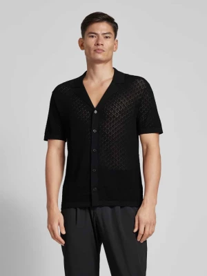 Koszula casualowa o kroju regular fit z ażurowym wzorem model ‘Ray’ drykorn