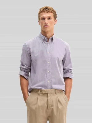 Koszula casualowa o kroju regular fit z bawełny z fakturą sztruksu Marc O'Polo Fioletowy
