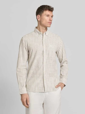 Koszula casualowa o kroju regular fit z brustaszą camel active