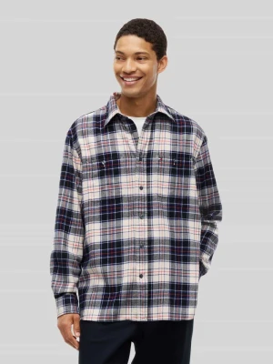 koszula casualowa o kroju regular fit z brustaszą Tommy Hilfiger Jasnoczerwony
