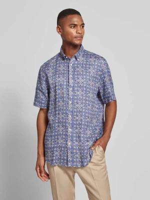 Koszula casualowa o kroju regular fit z czystego lnu Christian Berg Men