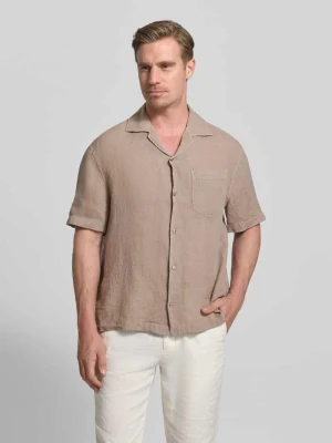 Koszula casualowa o kroju regular fit z czystego lnu model 'EXOLINO' HUGO