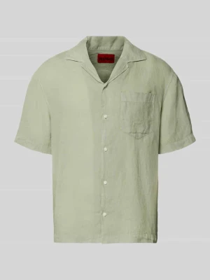 Koszula casualowa o kroju regular fit z czystego lnu model 'EXOLINO' HUGO