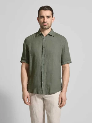 Koszula casualowa o kroju regular fit z czystego lnu model 'RASH' Boss Orange